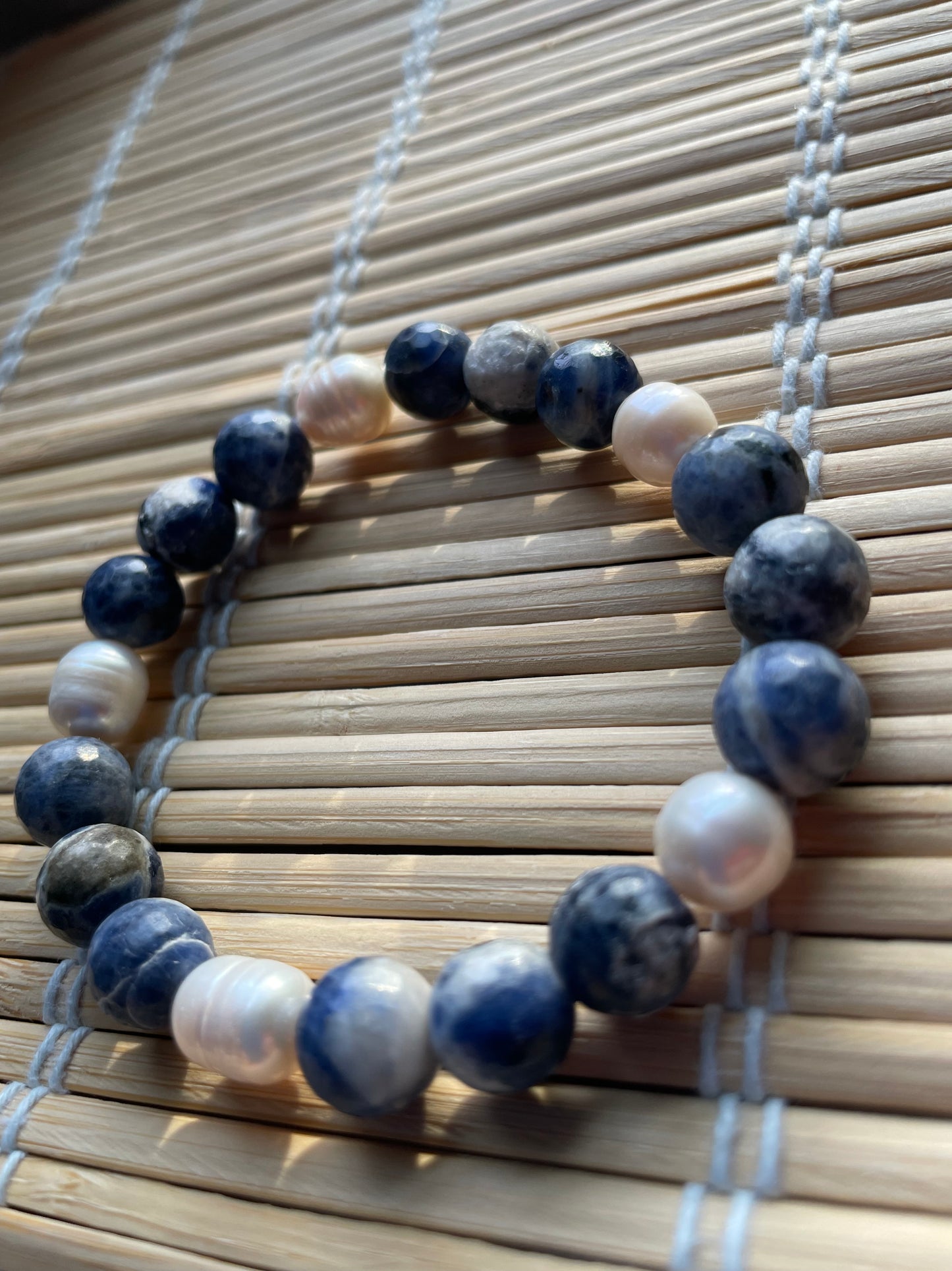 Sodalite X Freshwater Pearls