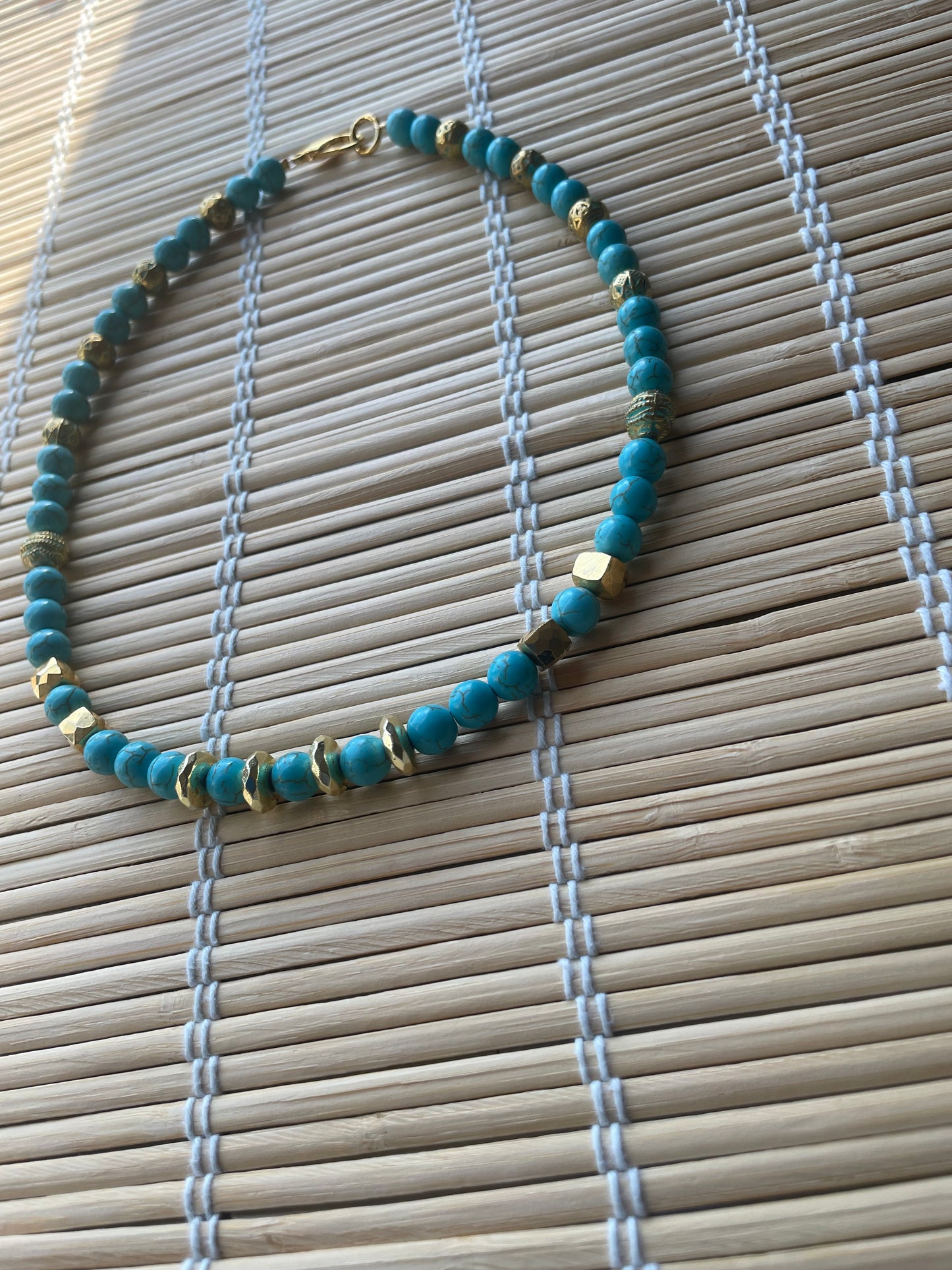 Turquoise X Hematite