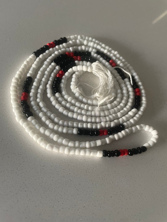 Matte white waistbeads
