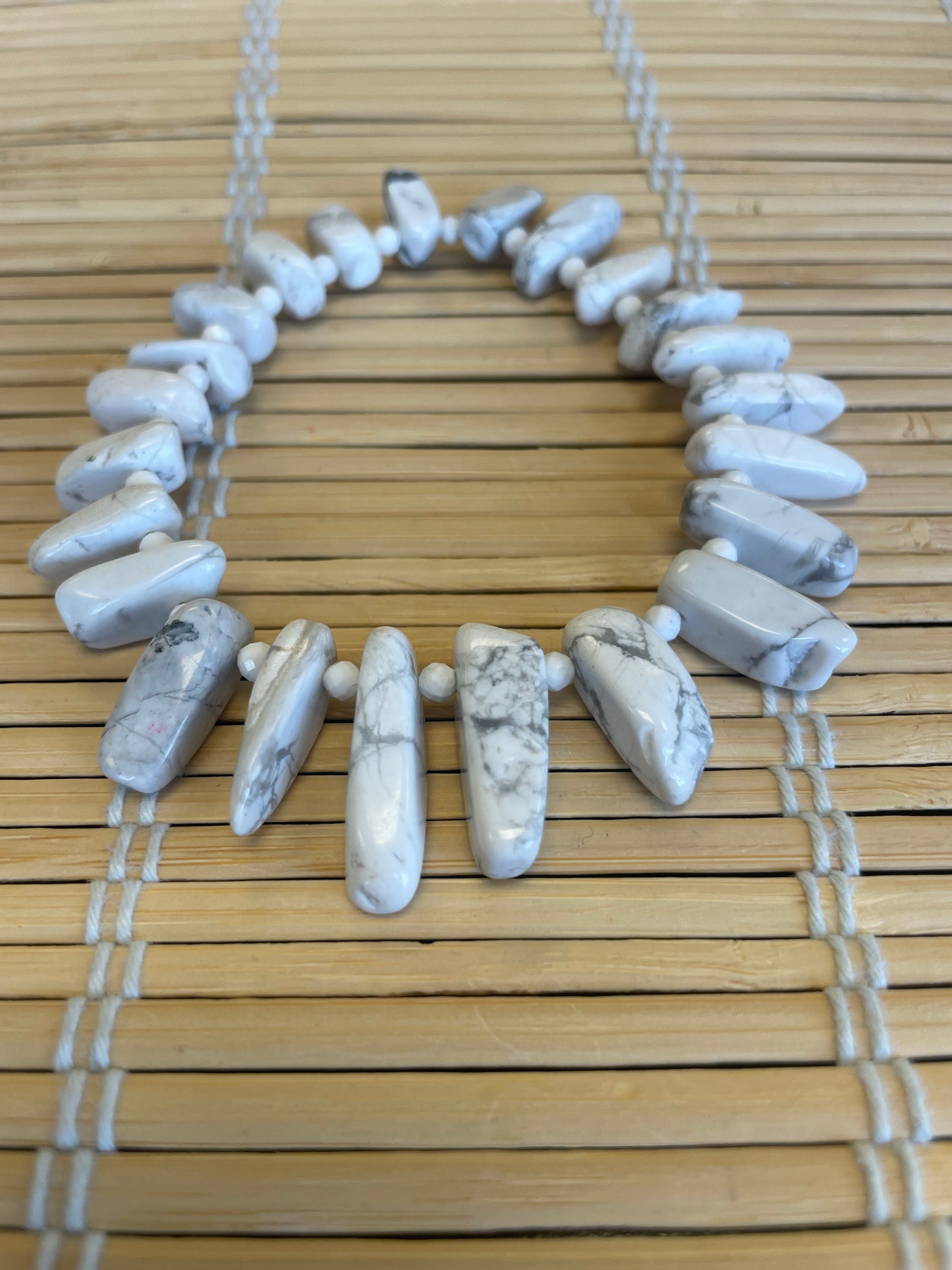 White Howlite Statement Bracelet