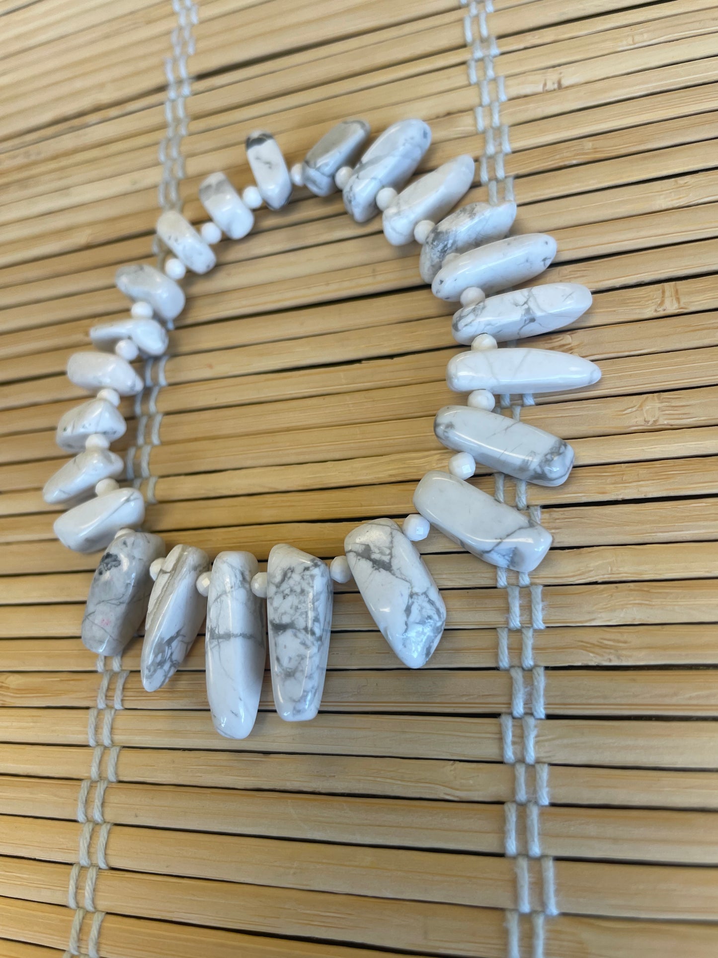 White Howlite Statement Bracelet