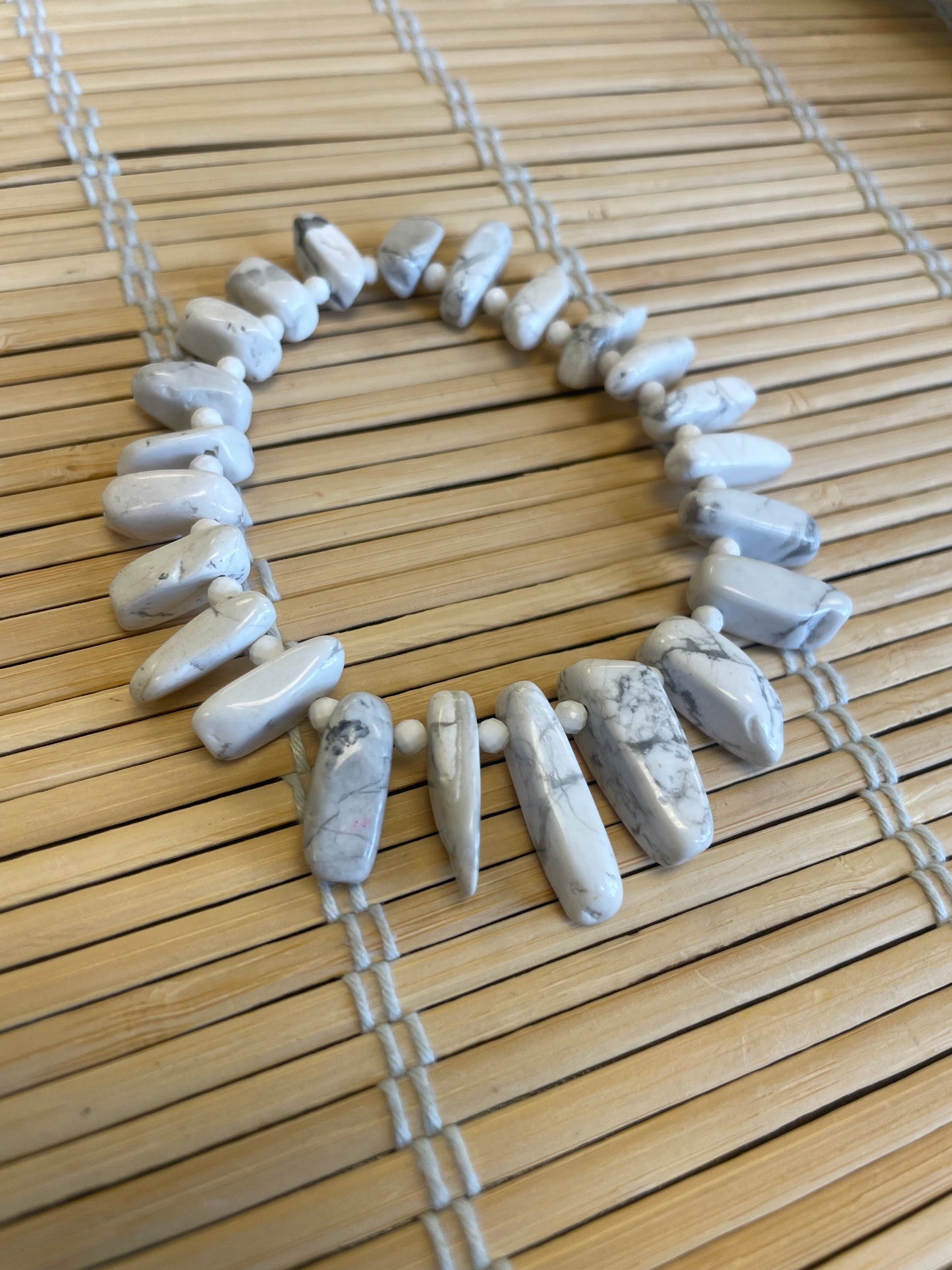 White Howlite Statement Bracelet