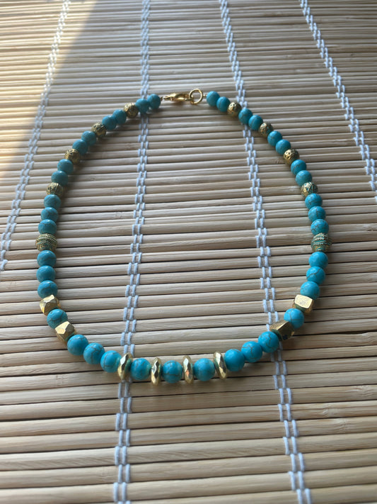 Turquoise X Hematite