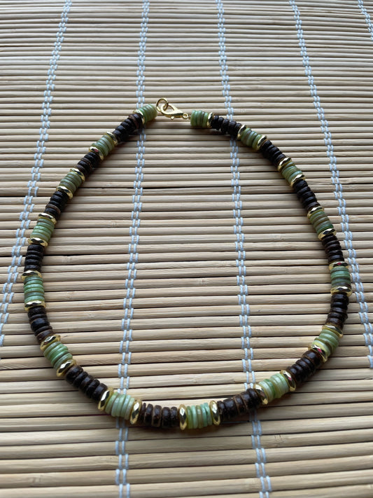 Earth toned hematite necklace